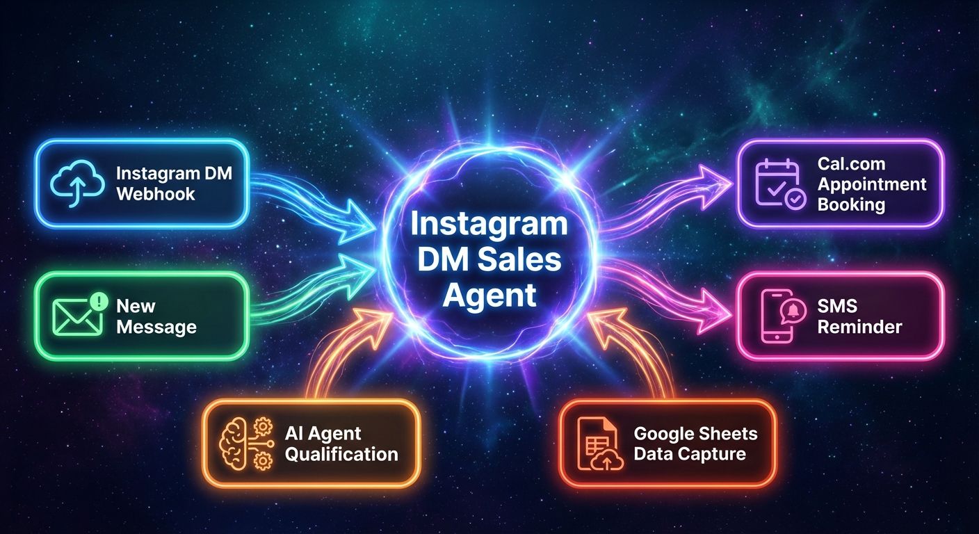 Instagram DM Sales Agent – AI Agent for Lead Qualification, Appointment Booking, and SMS Reminders – Complete Guide